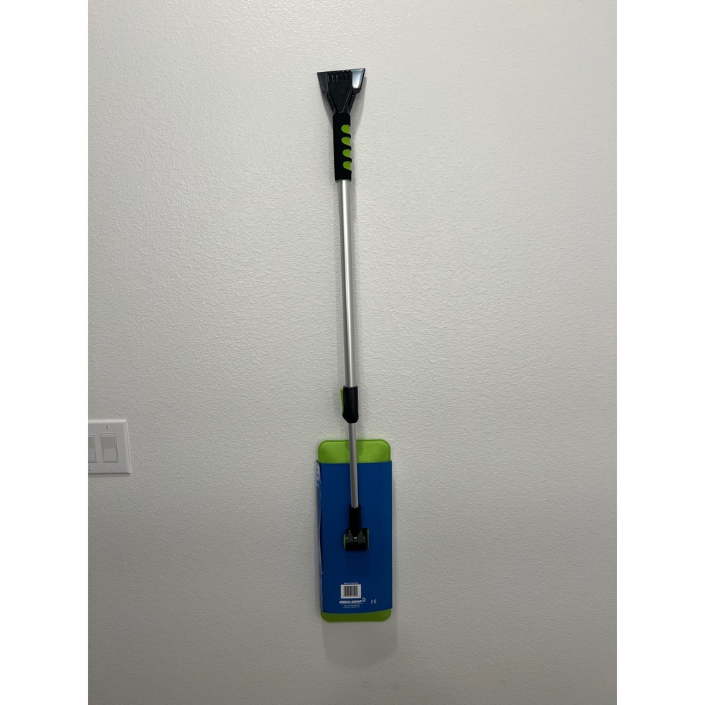 Emsco Bigfoot Snow Broom Telescoping Ice Scraper 50" Reach Green OS